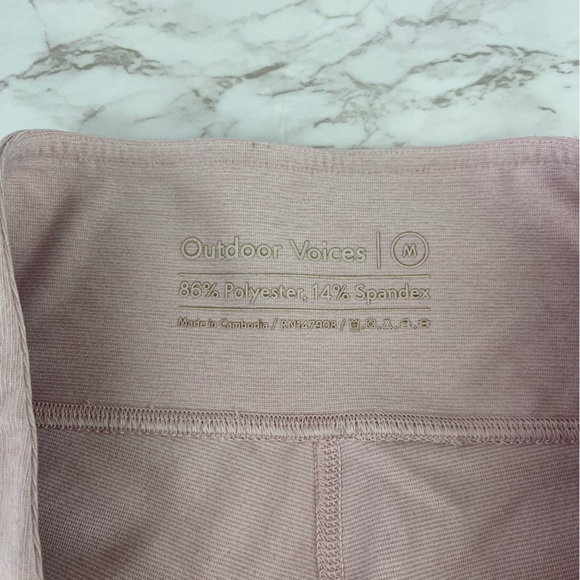 Outdoor Voices Outdoor Voices 7/8 Tri Tone Leggings Pink Space Dye High Rise Med - Picture 3 of 3